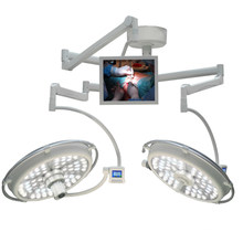 Double Dome Surgery Ceiling Mounted Shadowless Operation LED Lamp